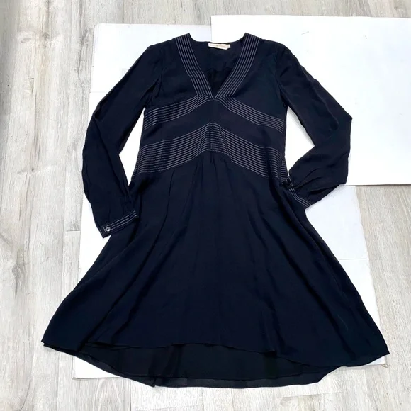 Tory Burch Varenne Embroidered Tunic Dress Black - Picture 3 of 6